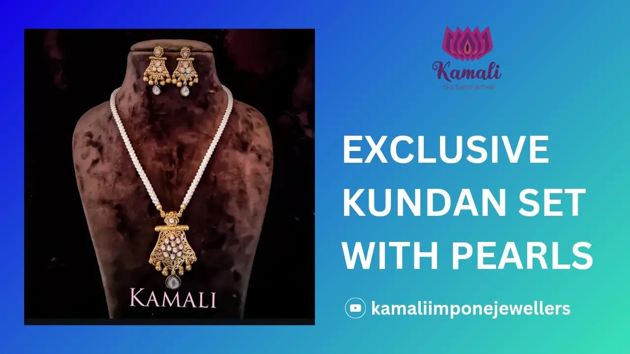 Exclusive Kundan Set with Pearls
Adorned with Kem...