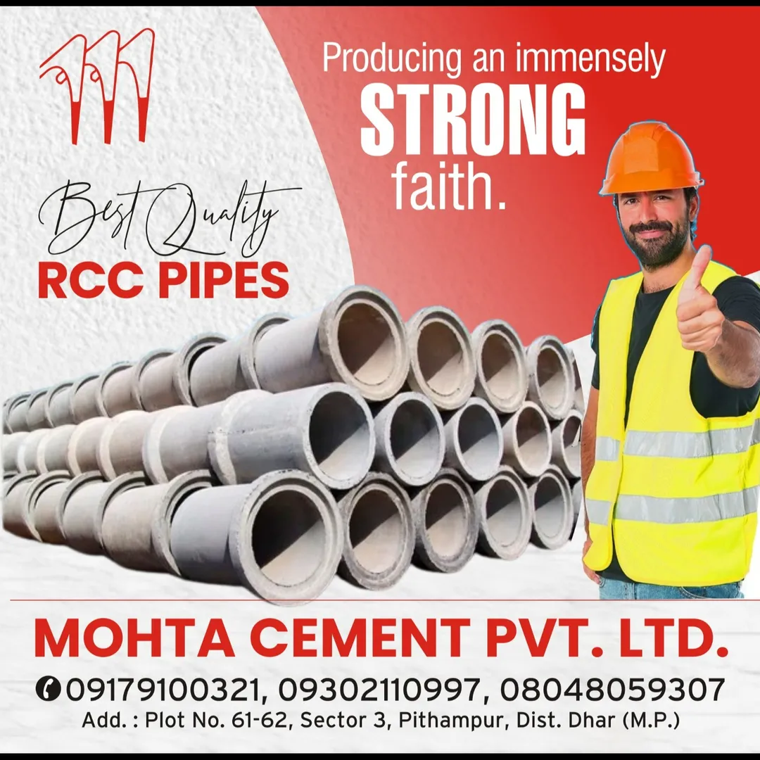 Best RCC Pipes Distributor in Indore
For robust, ...