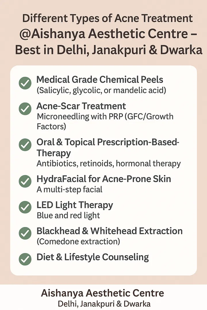 Different Types of Acne Treatment @Aishanya Aesthe...