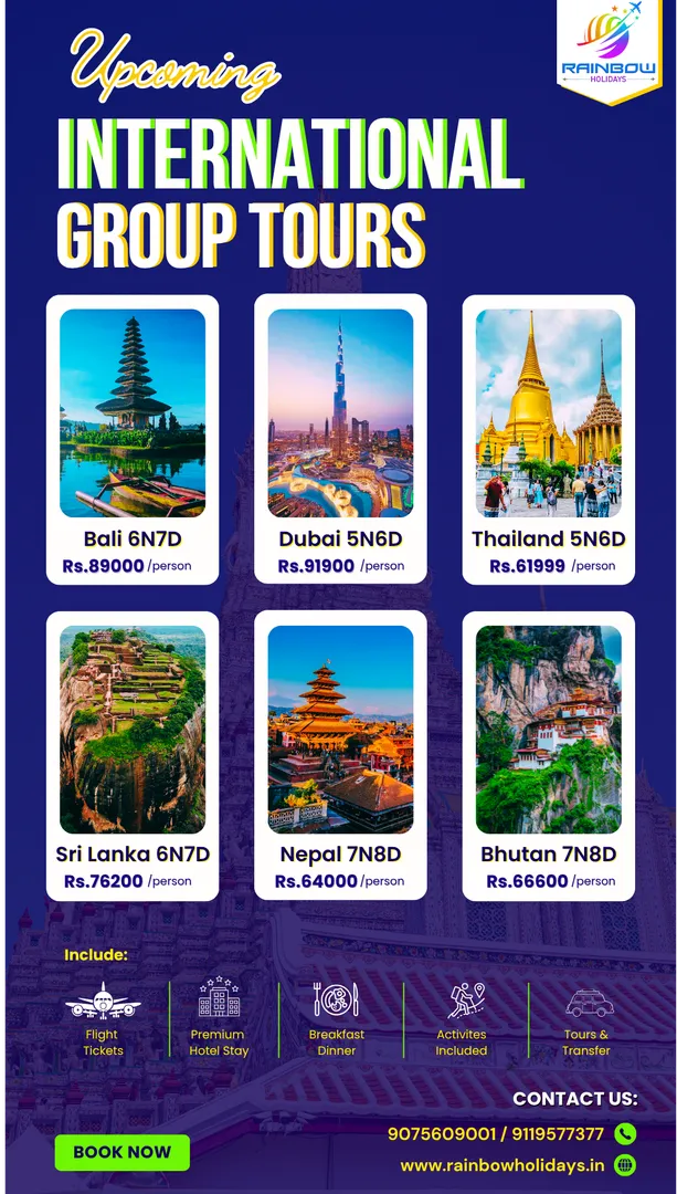 Upcoming International Group Tours from Pune & Pim...