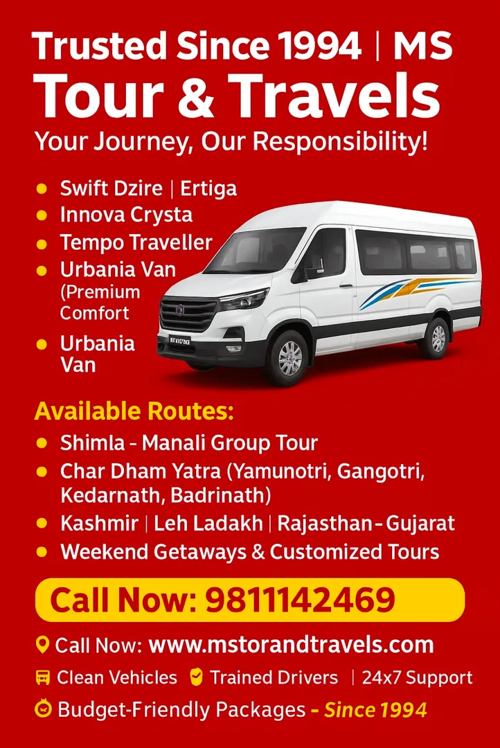 🌟 Trusted Since 1994 | MS Tour & Travels – Your Jo...