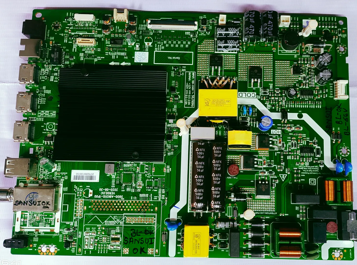 THOMSON 4K LED BOARD ANDROID MOTHER BOARD MODEL NU...