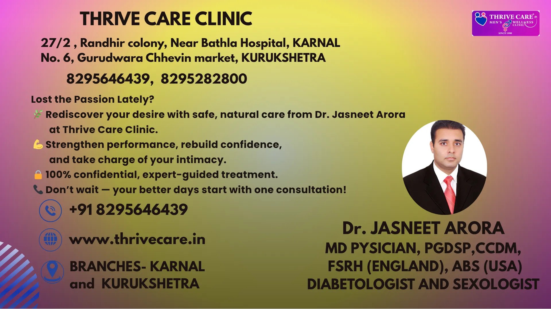 Sexologist in Ambala Thrive Care Arora dawakhana
S...