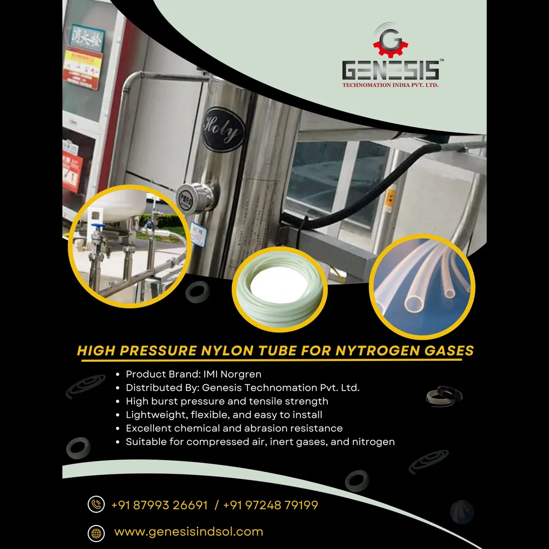 Genesis Technomation Pvt. Ltd. offers high-quality high-pressure nylon tubes, specially designed for...