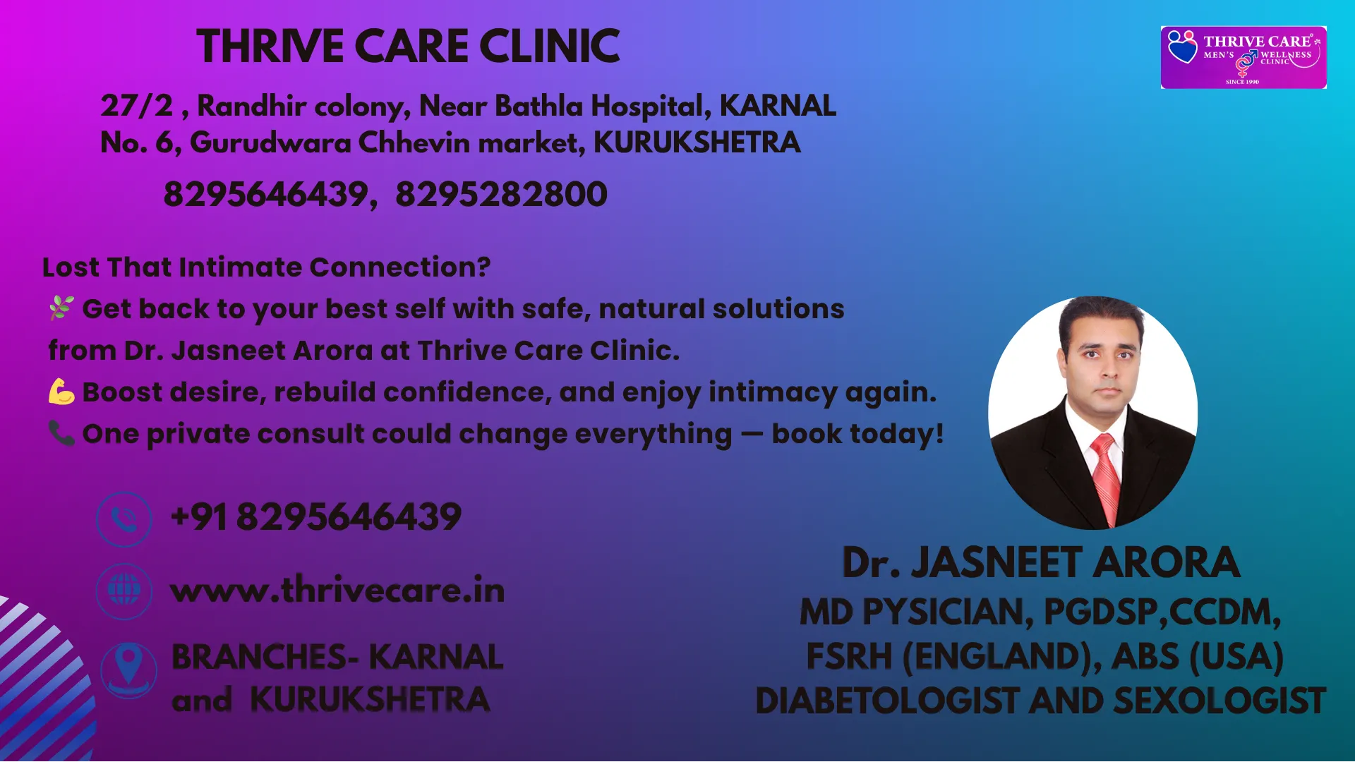 Sexologist in Ambala Thrive Care Arora Dawakhana
S...