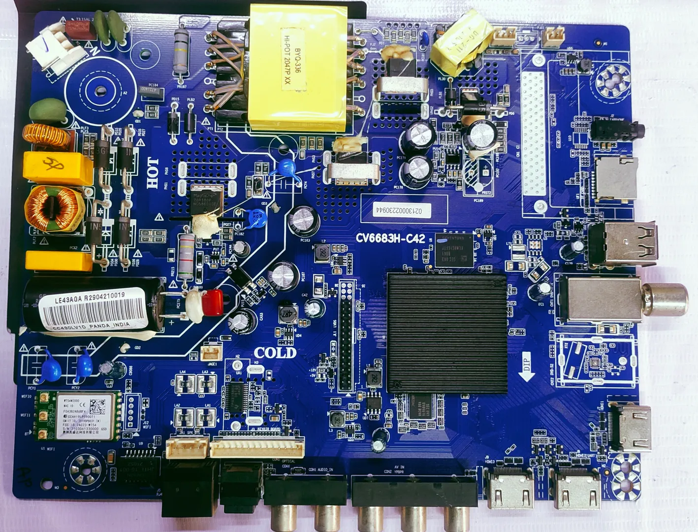 HAIER LED tv mother board Model number LE43A6500GA...