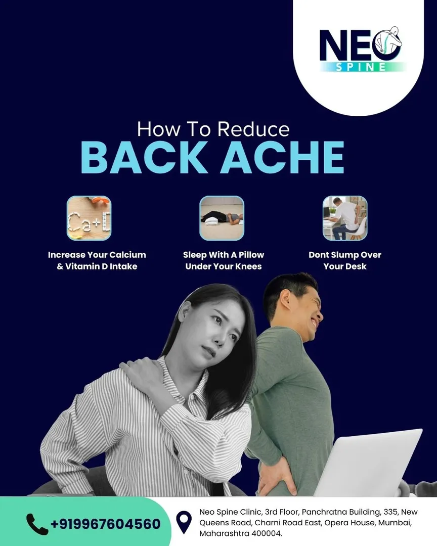 How to reduce back ache naturally and effectively? Start with better posture, regular stretching, an...