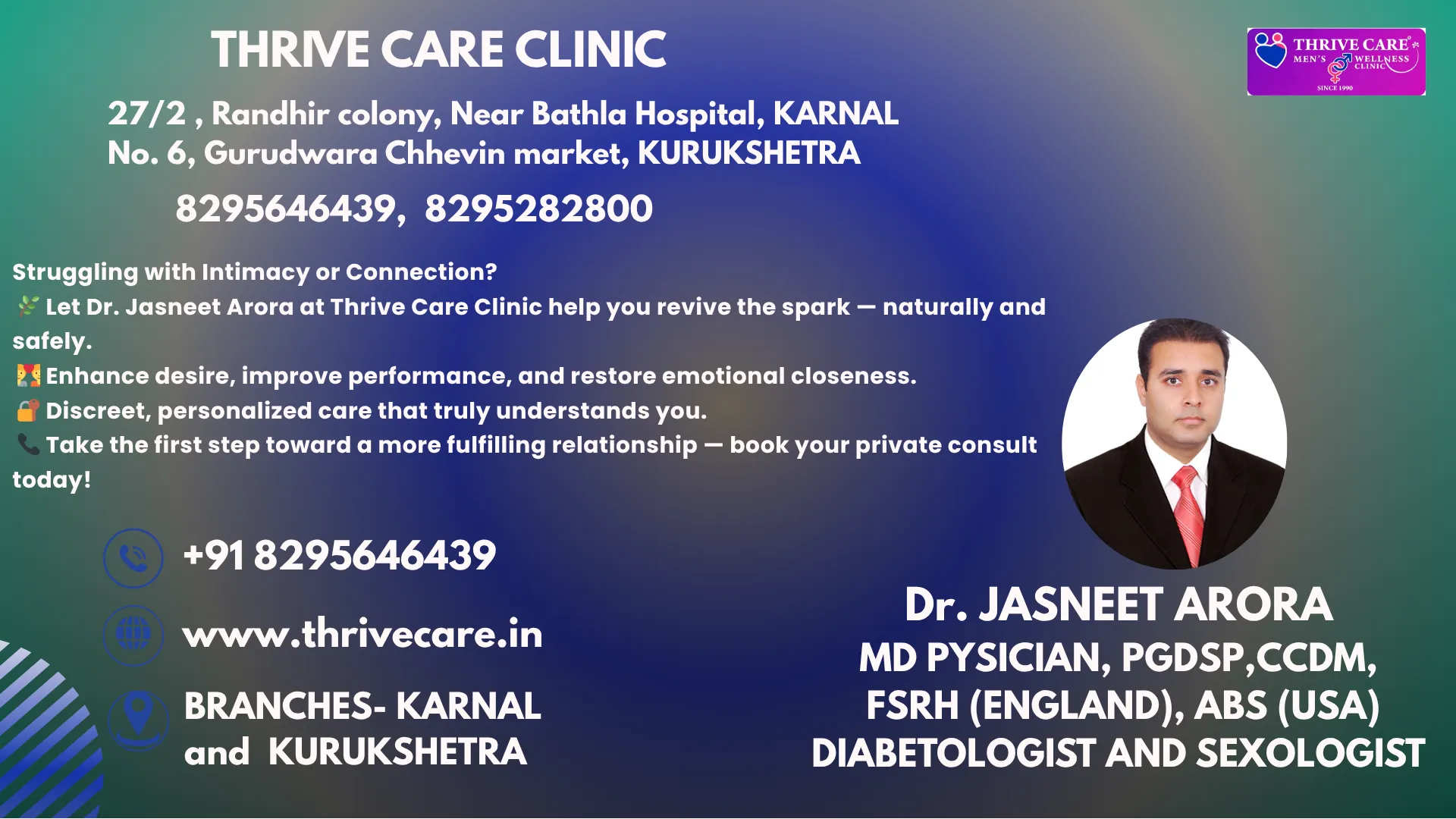 Sexologist in Ambala Thrive Care Arora Dawakhana
S...