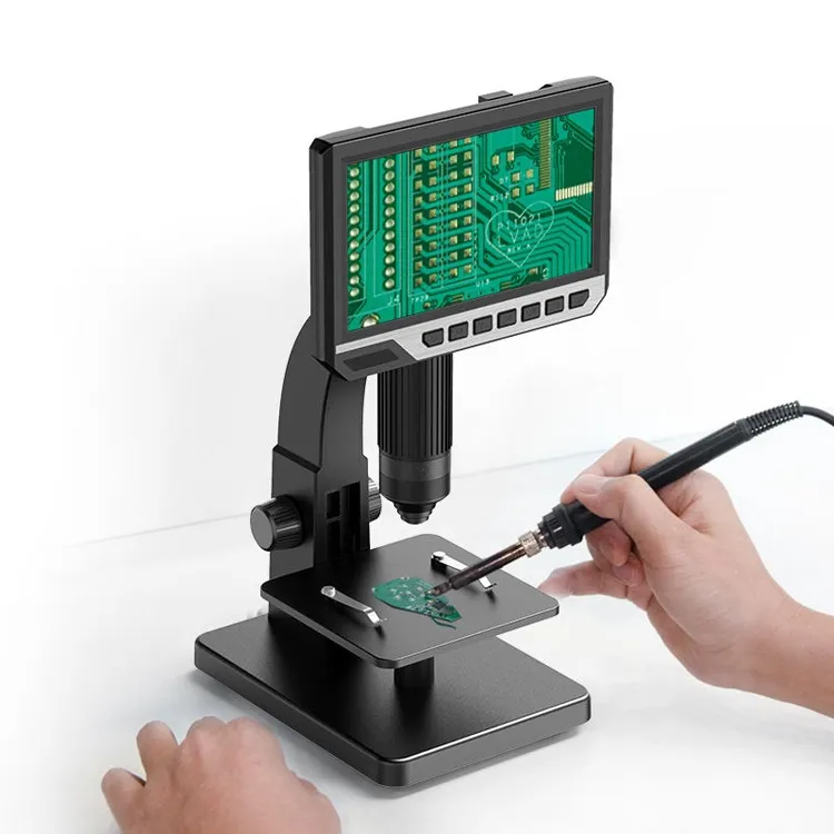Biological Microscope 0 – 2000x video 7 inch Digital Microscope with 2 l...