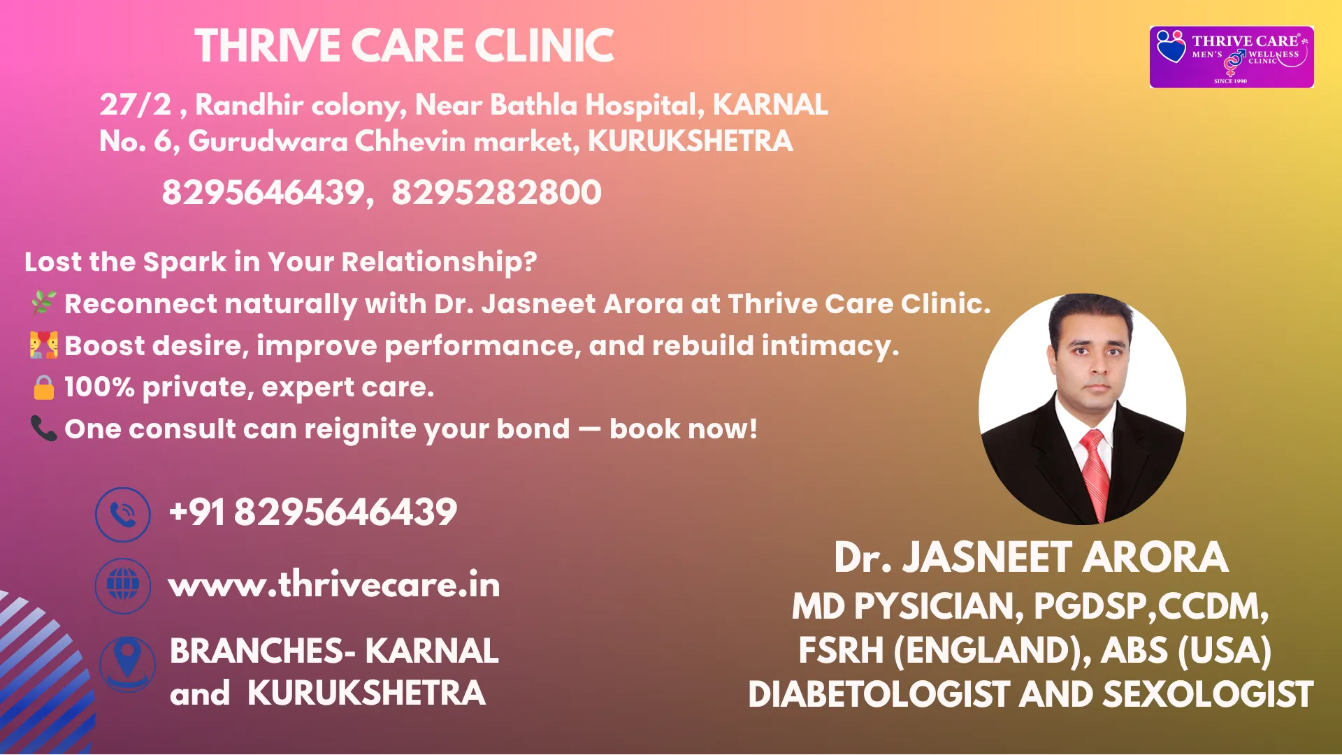 Sexologist in Kaithal Thrive Care Arora Dawakhana
...
