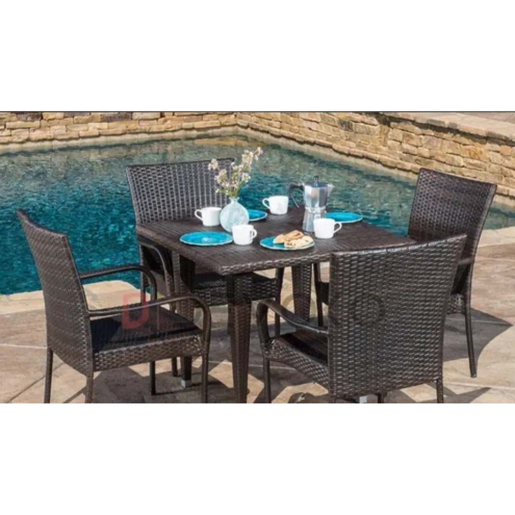 Square 4 Seater Outdoor Chair Table Set