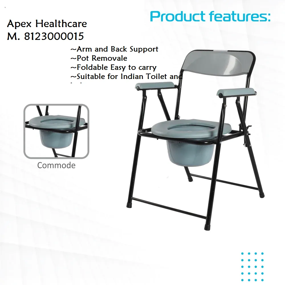 Bedside Commode Chair foldable heavy duty weight Capacity