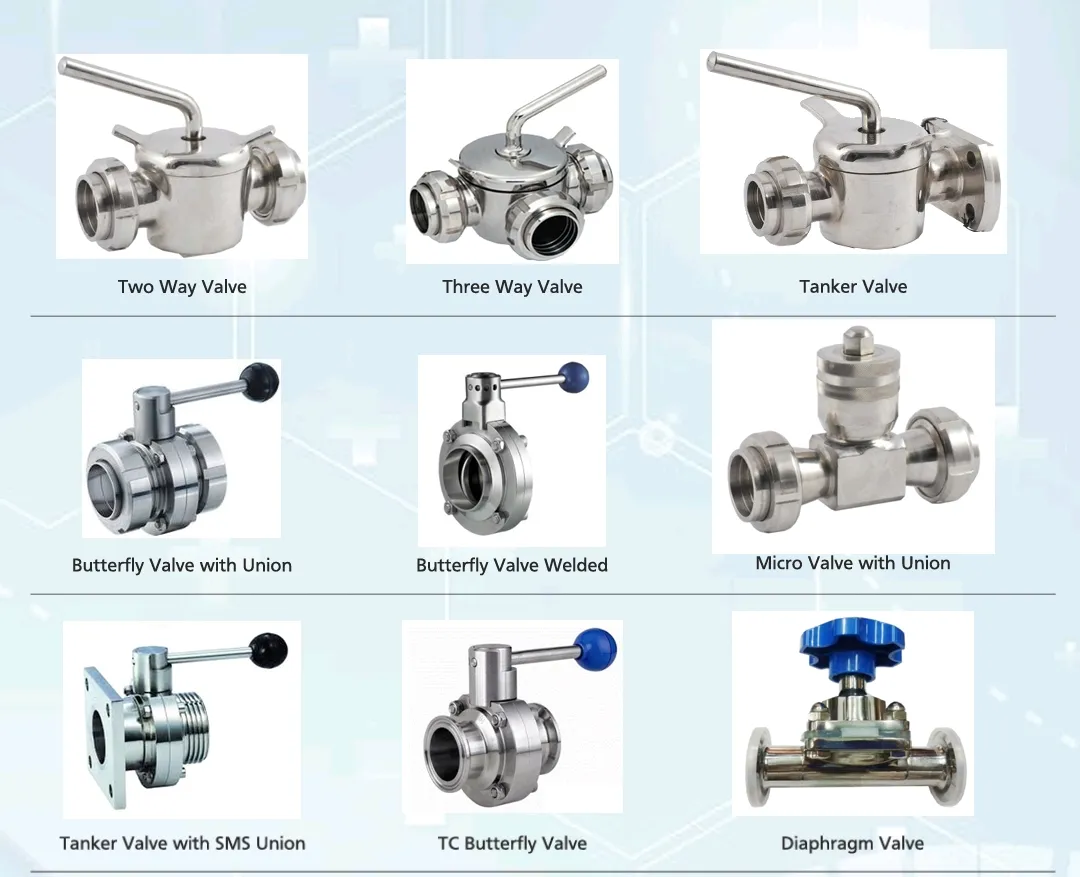 Dairy fittings Valves
