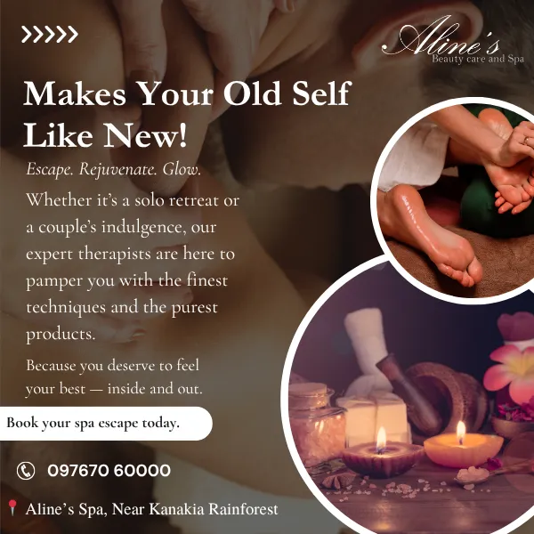 Escape. Rejuvenate. Glow.
At Aline’s Spa, Near Kanakia Rainforest, we bring you the best spa nearby ...