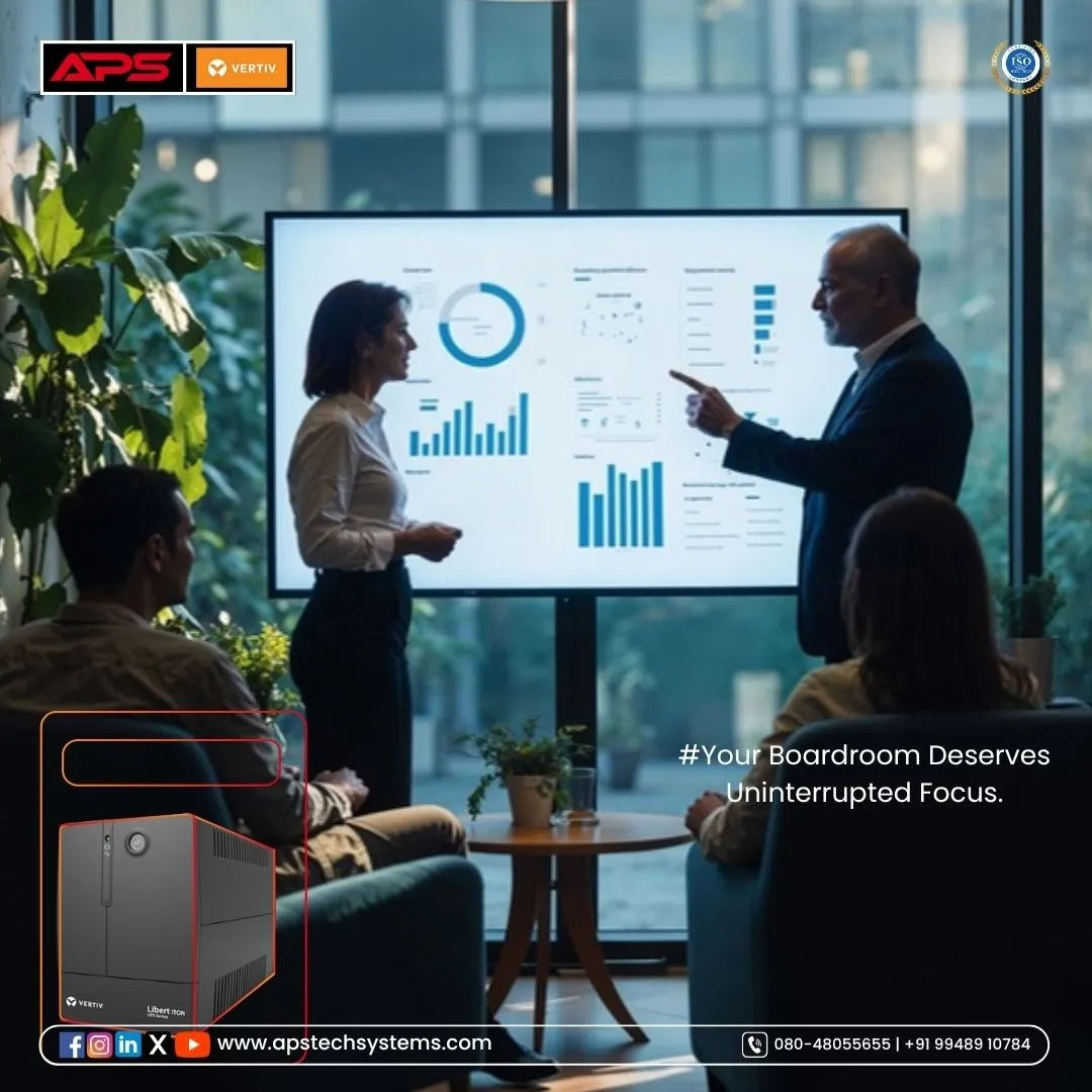 In the room where ideas become action, our UPS keeps the lights, laptops, and minds switched on.
#Id...