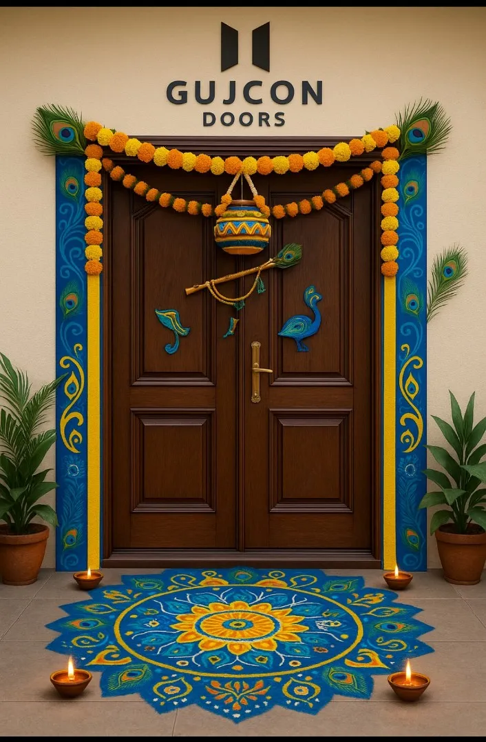 Celebrate the joy and blessings of Janmashtami with GUJCON DOORS!