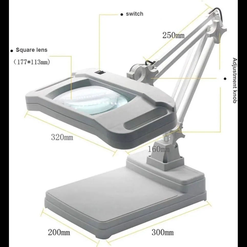 MAGNIFIER RECTANGULAR 10X TABLE TOP
