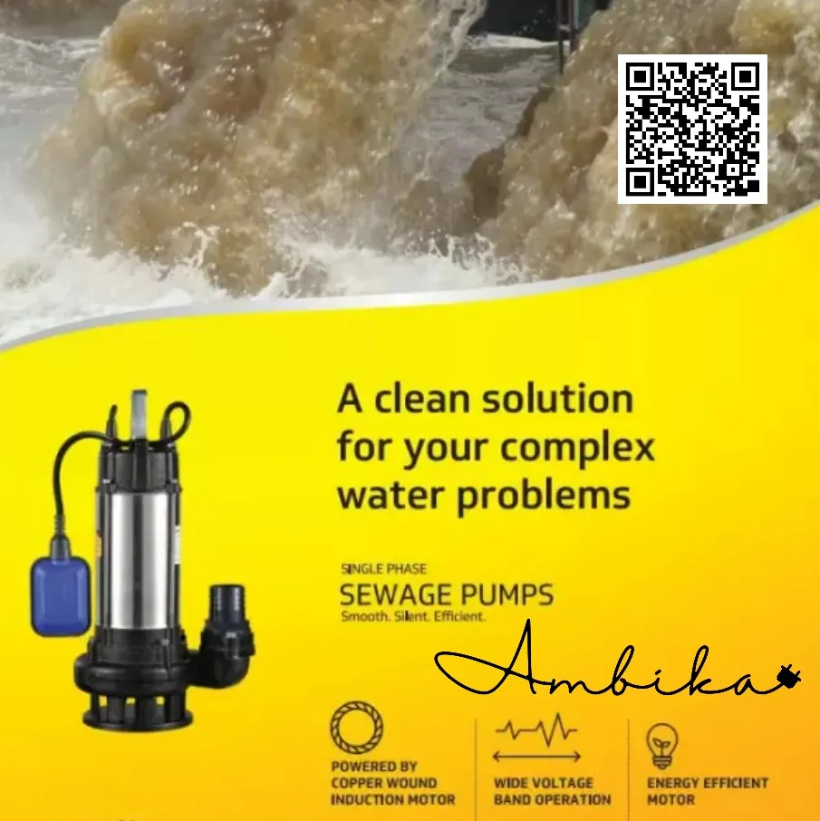 Sewage Pump Available of V GUARD, KIRLOSKAR,ALGO, CRI