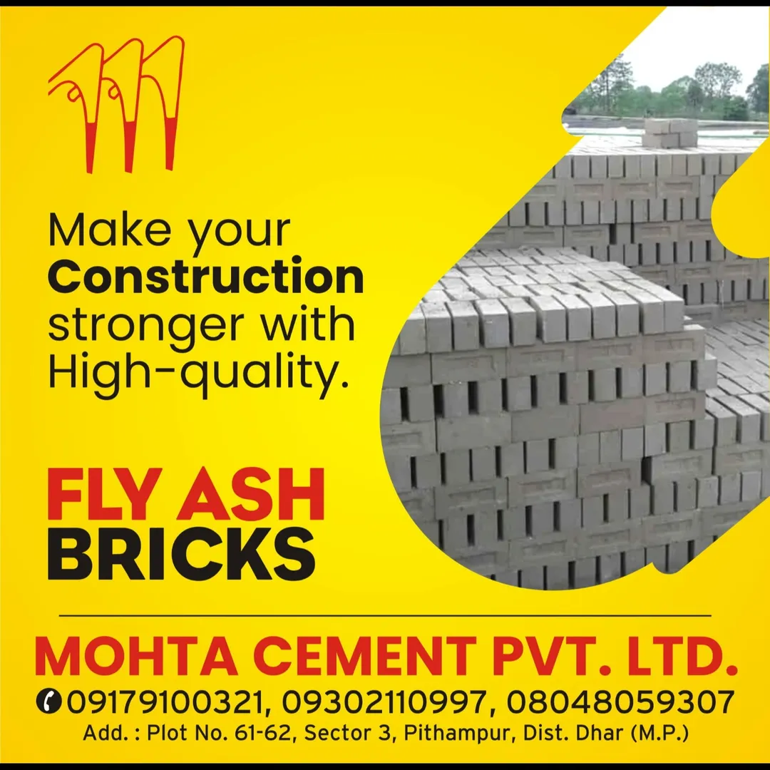 Flyash Blocks supplier in Indore, MP
Mohta Cement Pvt. Ltd. is a leading Flyash Blocks supplier in...