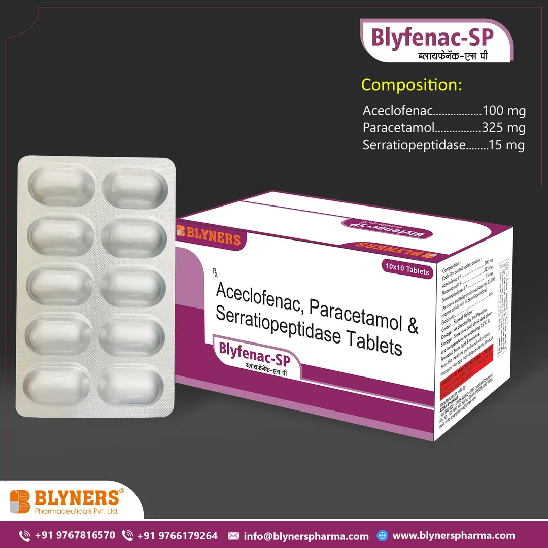 Aceclofenac,Paracetamol And Serratiopeptidase Tablet