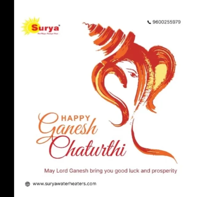 🌺🙏 Surya Wood Fire Water Heater Wishes You a Happy Vinayagar Chaturthi 🙏🌺
“On this auspicious o...