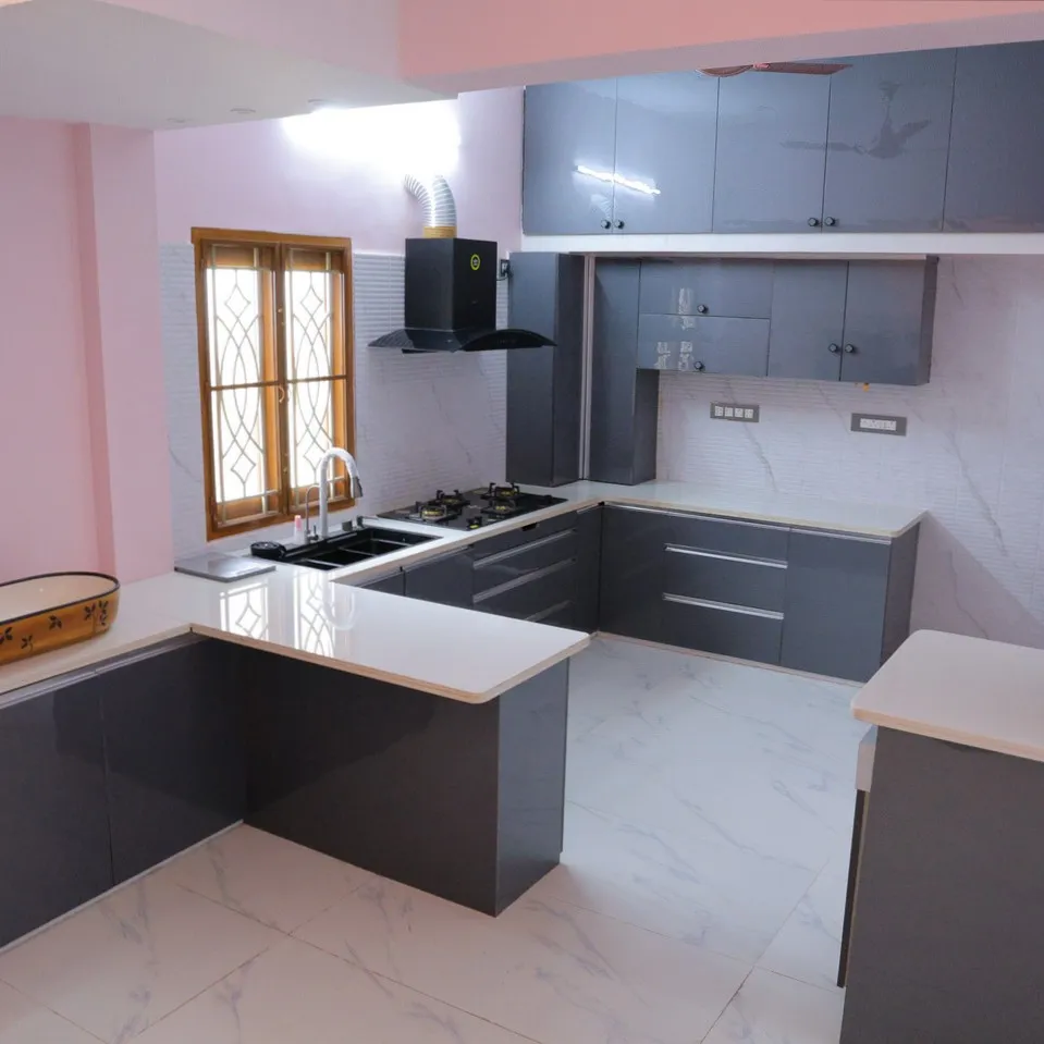 Premier Modular Kitchen Cabinets in Coimbatore byVIBGIYOR WOOD CREATIONS Transform your culinary spa...