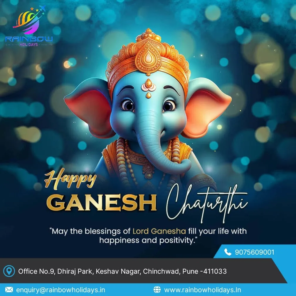 Ganpati Bappa Morya! Start New Journeys with Rainbow Holidays – Top Travel Agency in Pune & PCMC