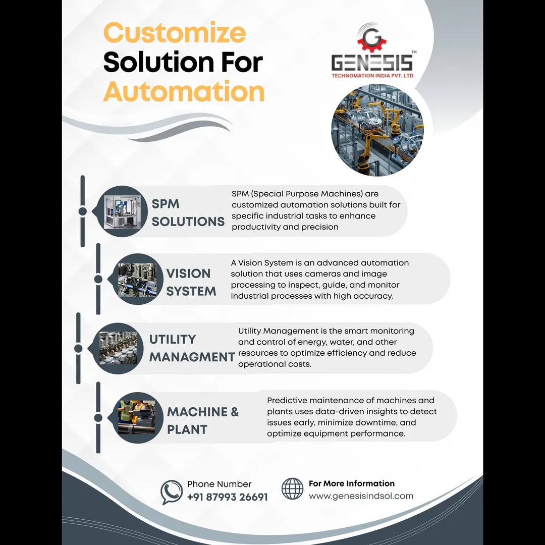 At Genesis Technomation India Pvt. Ltd., we deliver tailor-made automation solutions designed to enh...