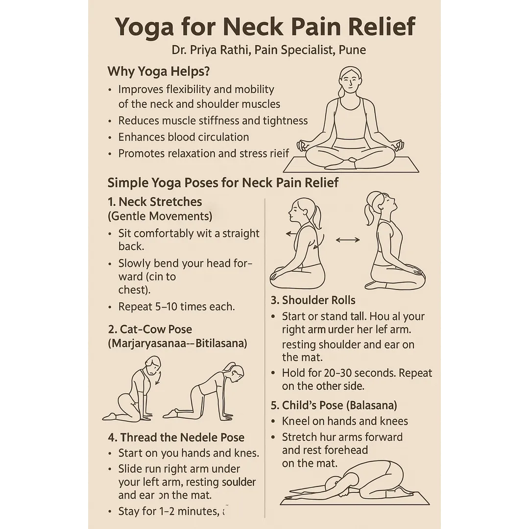 Yoga for Neck Pain Relief (By Dr. Priya Rathi, Pain and spine Specialist, Pune)