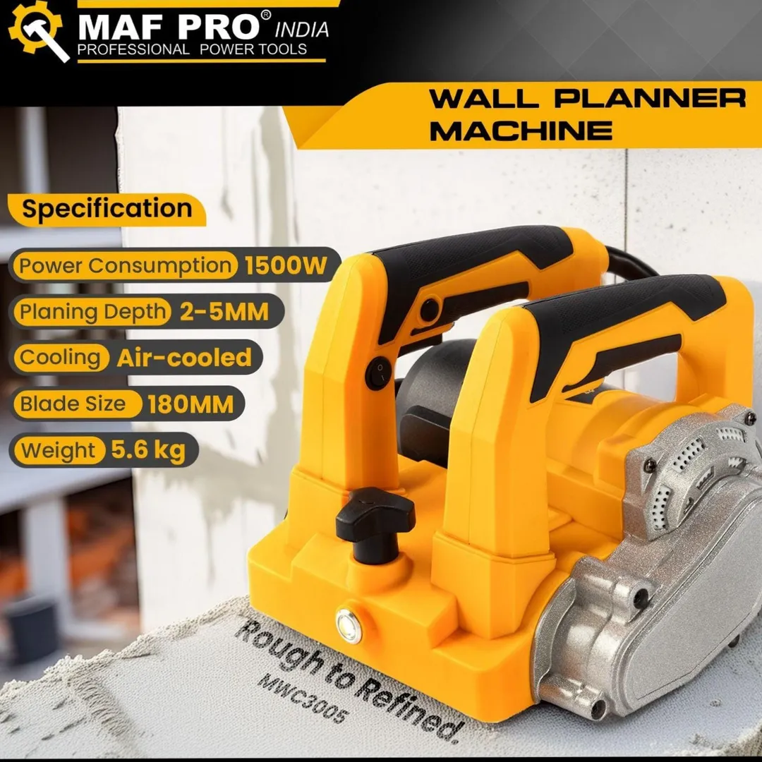 MAF PRO Wall Scrapper – 1500W Power, 180mm Blade, 2–5mm Precision Depth.