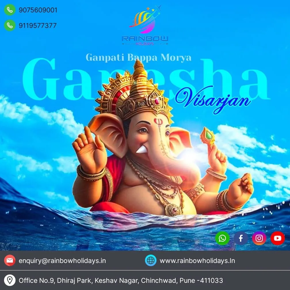 Ganpati Visarjan Special: Hurry! Best Holiday Packages from Pune at Festive Discount Prices