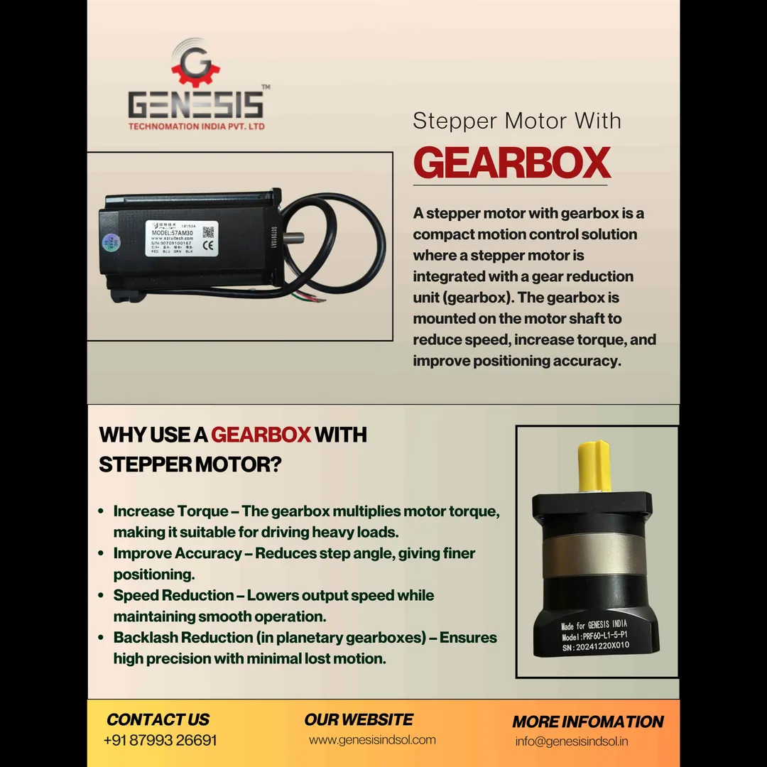 Applications of Stepper Motor with Gearbox
CNC Machinery – For precise positioning of cutting heads ...