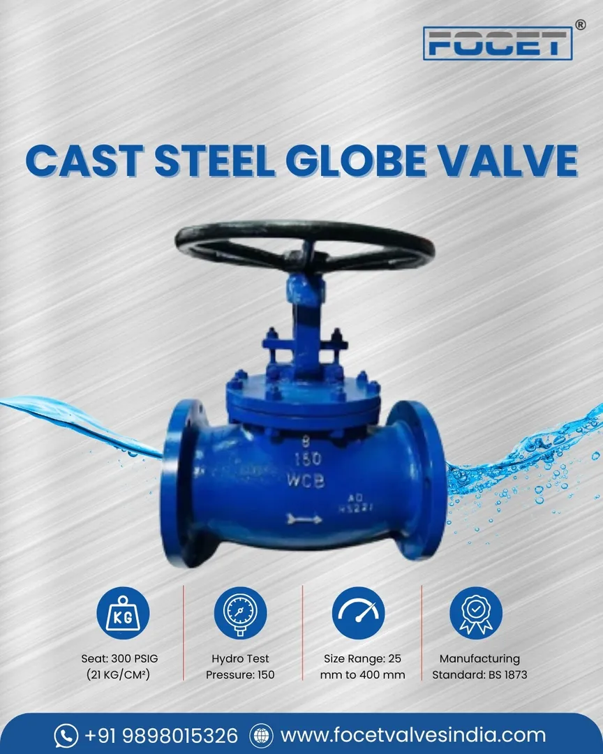 Best Cast Steel Globe Valve Manufacturer in India.