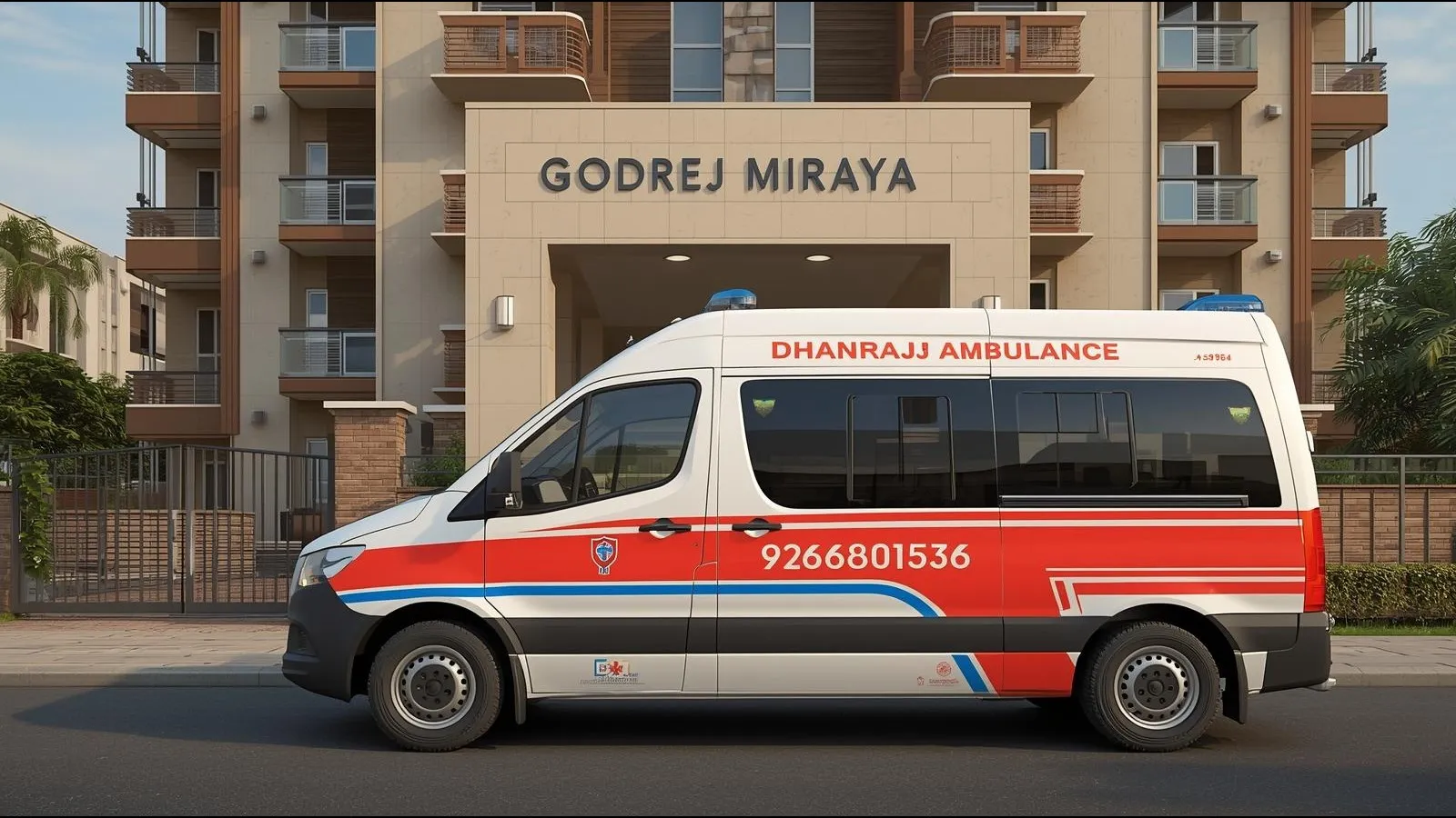 Ambulance services in Godrej Miraya 24/7 Gurgaon