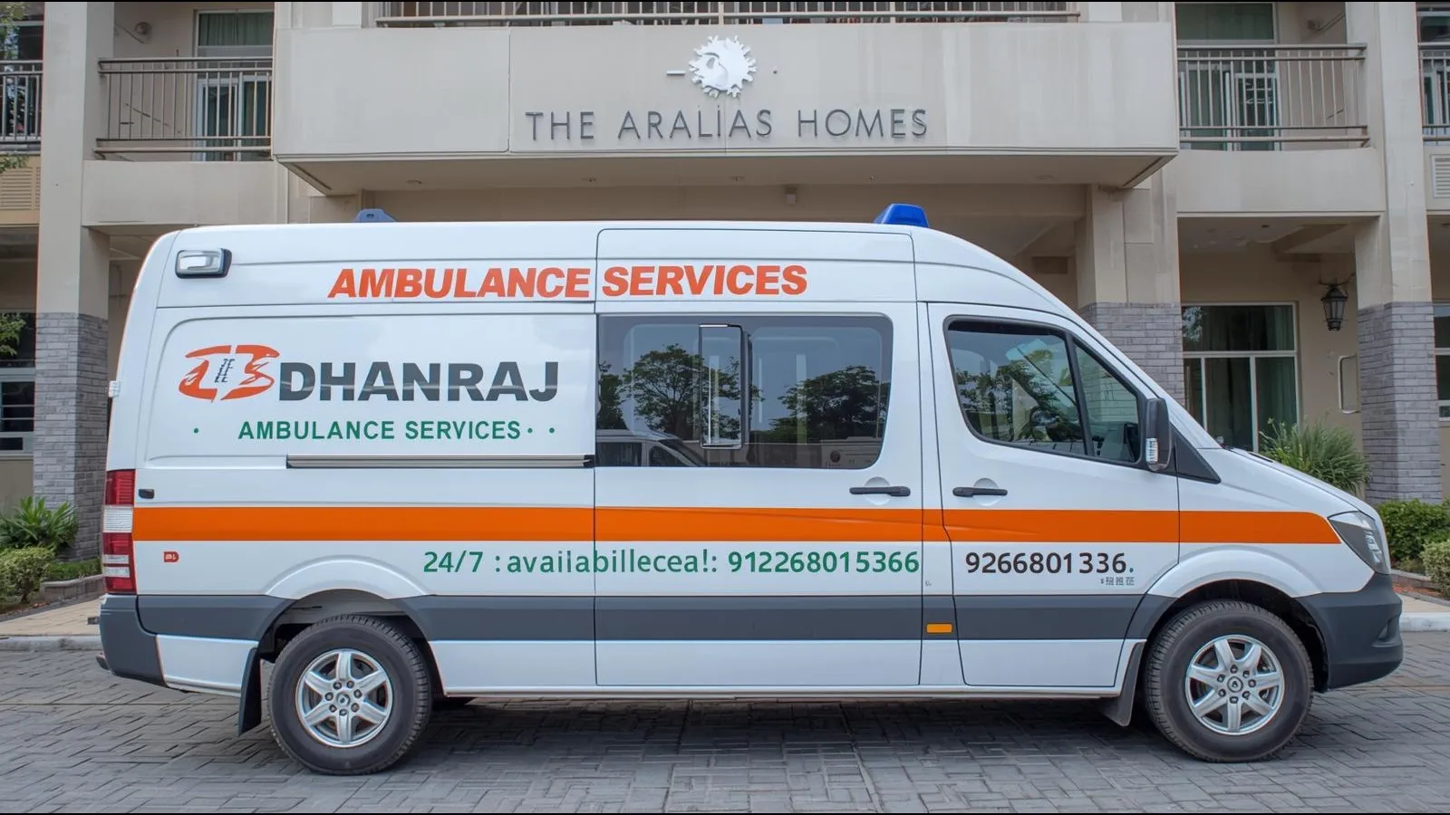 Ambulance services in The Aralias Homes 24/7 Gurgaon