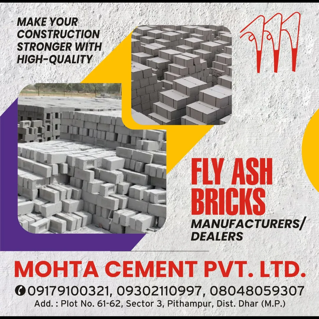 Best Flyash Bricks Trader In Indore
Looking for the best flyash bricks trader in Indore? Mohta Cemen...