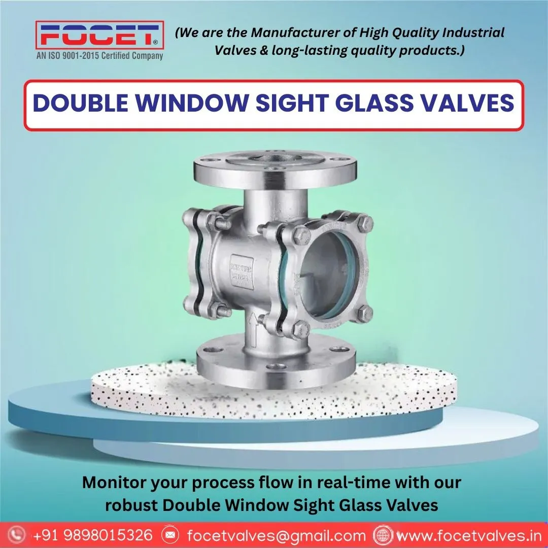 Double Window Sight Glass Valves Manufacturer in Ahmedabad, Gujarat, India.
