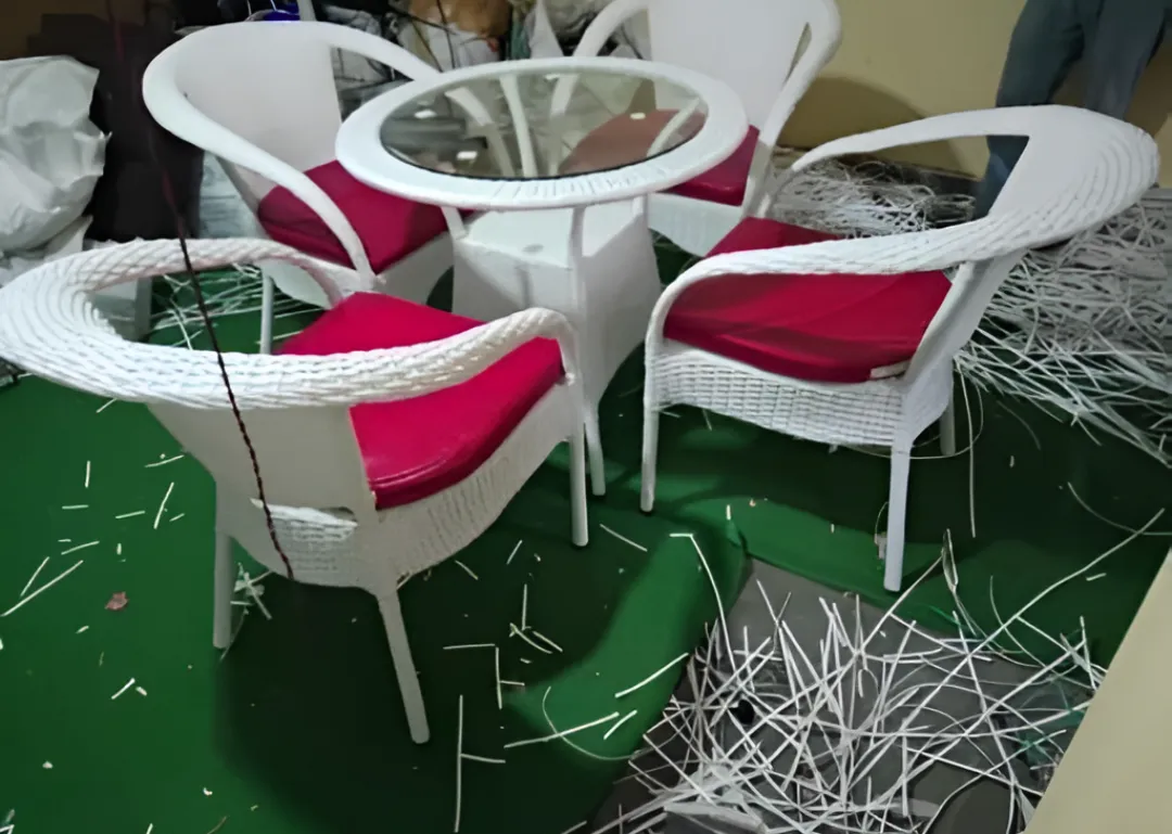 Wicker 4 Seater Chair Table Set in Delhi – A Blend of Comfort and Charm