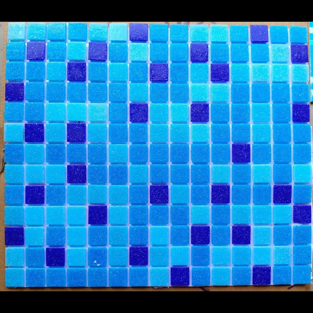 Swimming pool mosaic tiles in installation in Nagpur, Swimming pool mosaic tiles in installation in...