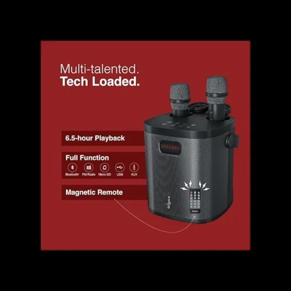 FINGERS 2Mic-GrooveBox Portable Speaker