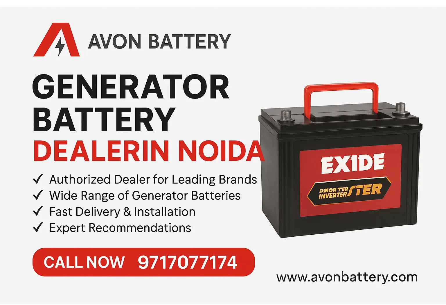 Avon Battery – Trusted Generator Battery Dealer in Noida