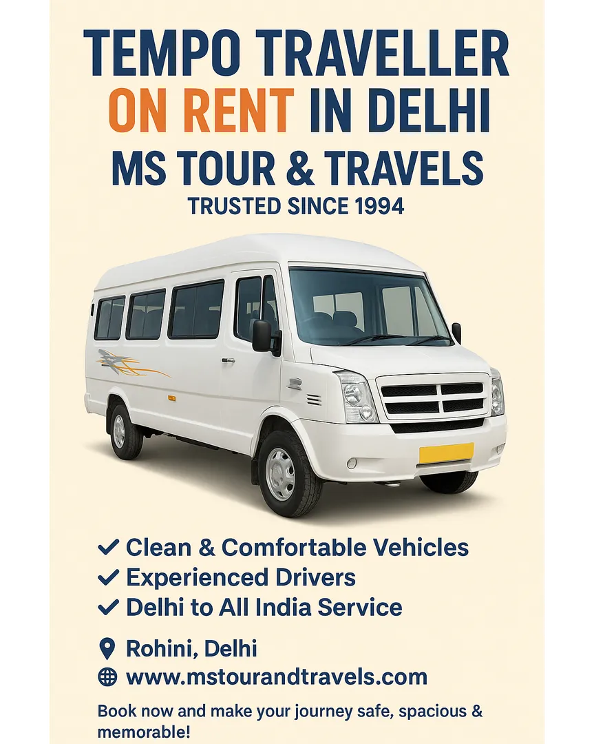 Tempo traveler & Taxi Rent in Delhi to Outstation Trip