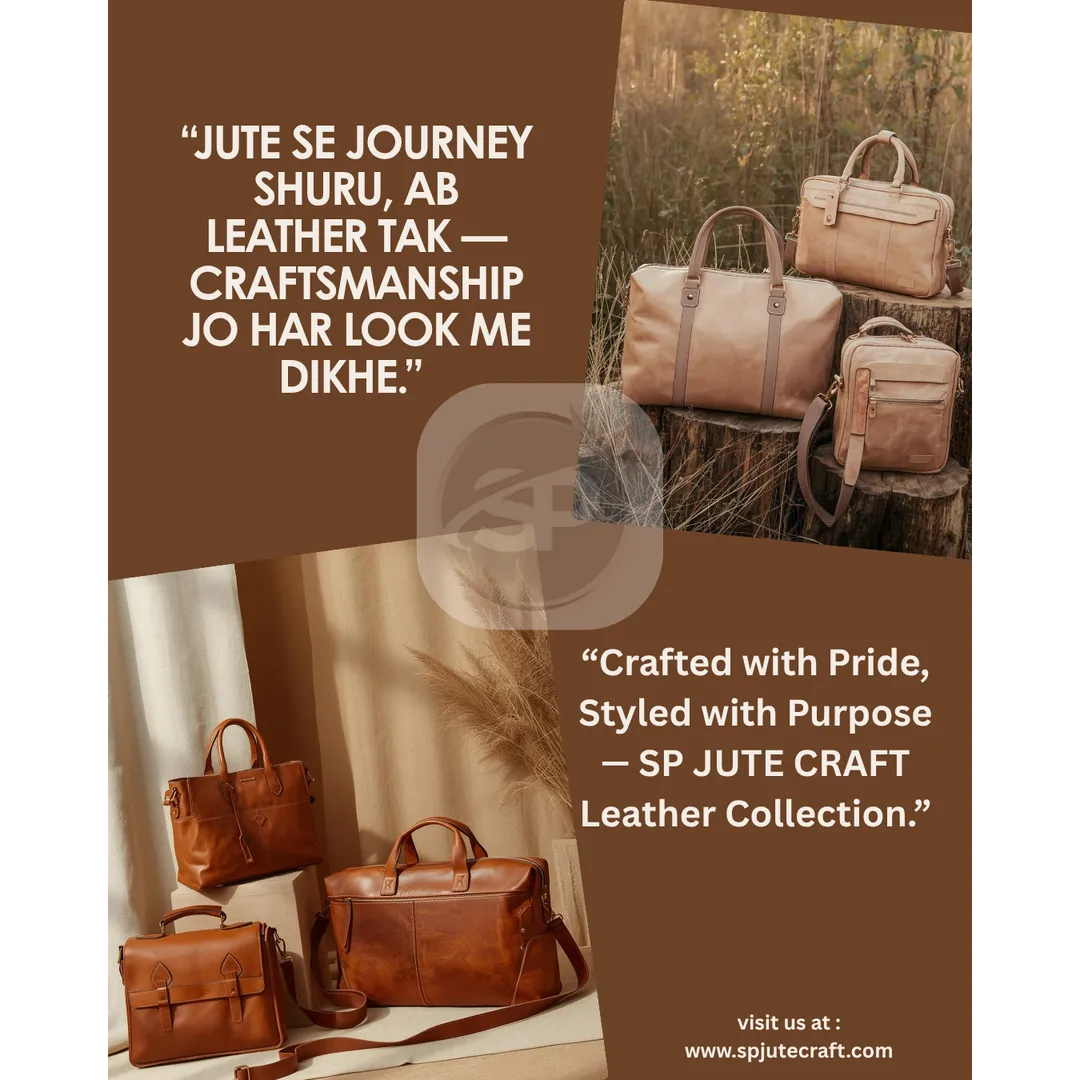 “Jute se journey shuru, ab leather tak — craftsmanship jo har look me dikhe.” 🌿