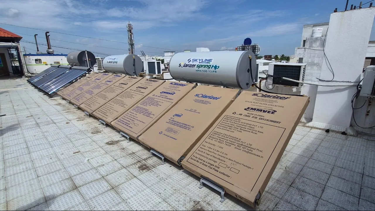 Skyline FPC Solar Water Heater with Heat PUmp