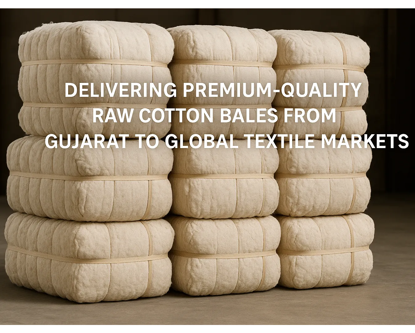 “Delivering premium-quality raw cotton bales from Gujarat to global textile markets.”