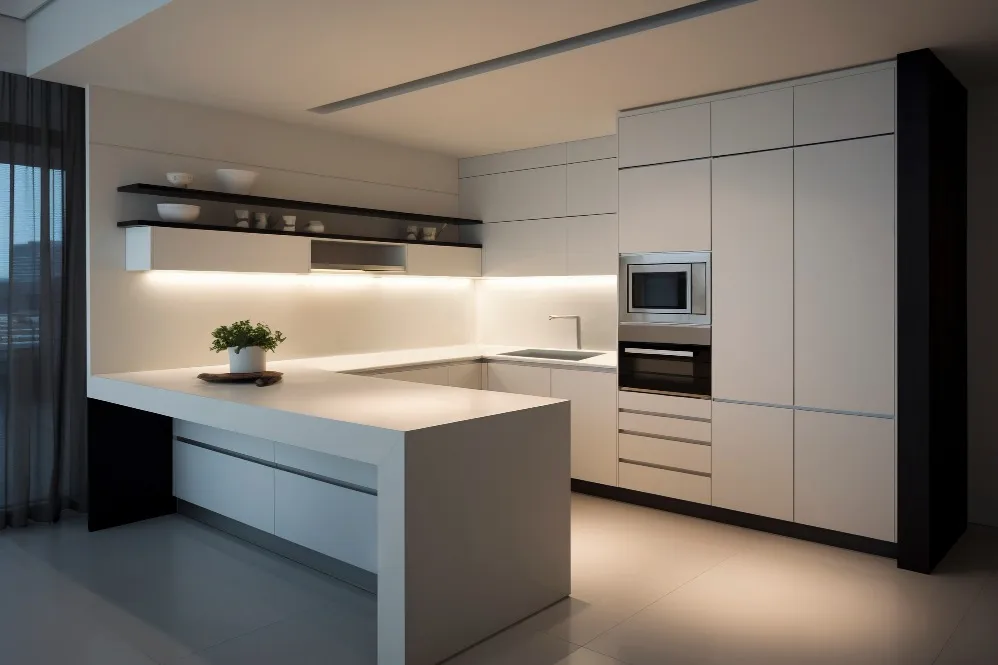 Acrylic Modular Kitchen in salem– Glossy Finish for Contemporary Homes