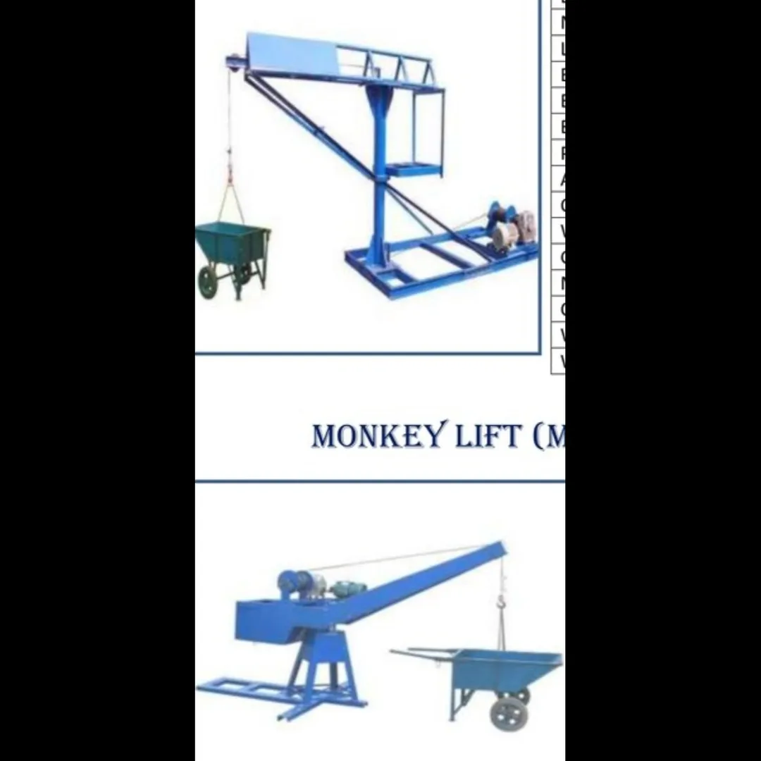 A monkey lift, also known as a monkey hoist or mini crane, is a compact and portable construction ma...
