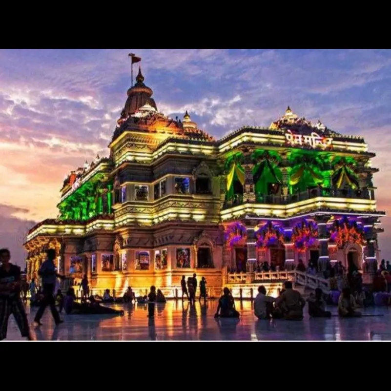 Tourist places in Uttar Pradesh
Vrindavan
"Sacred town of Lord Krishna filled with temples and bha...