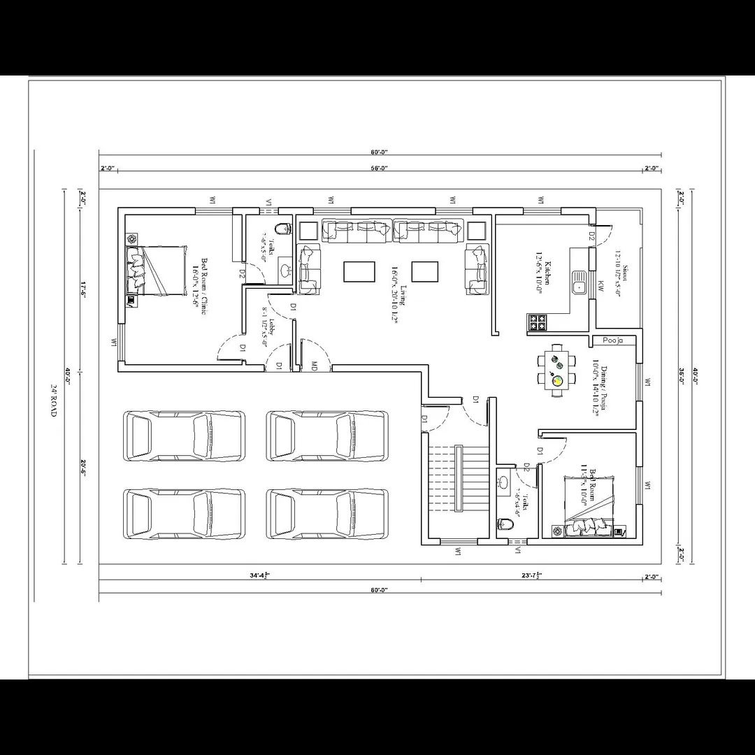 2 BHK Housing Plan : 1. Basic Overview – 2BHK HouseParameterTypical ValueType2 Bedroom + Hall + Kit...