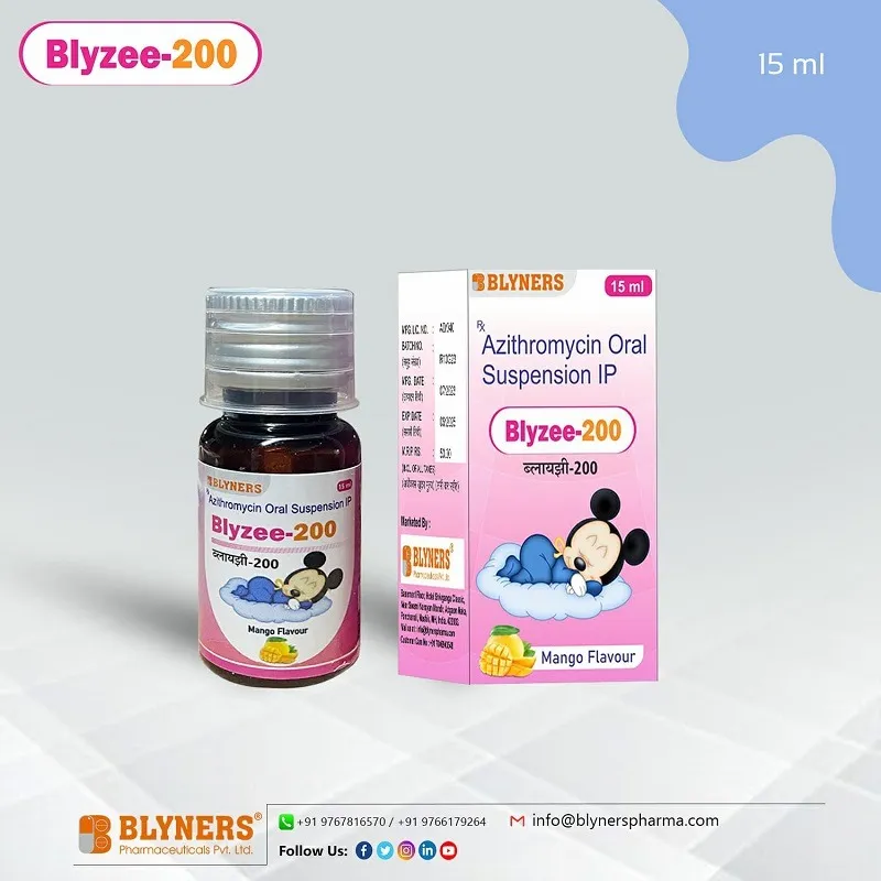 BLYZEE 200 Suspension contains Azithromycin Suspension 200mg / 5ml